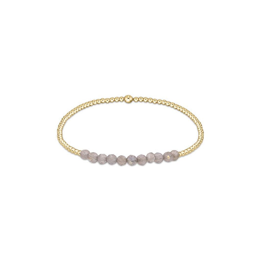 Gold Bliss 2mm Bead Bracelet - Labradorite