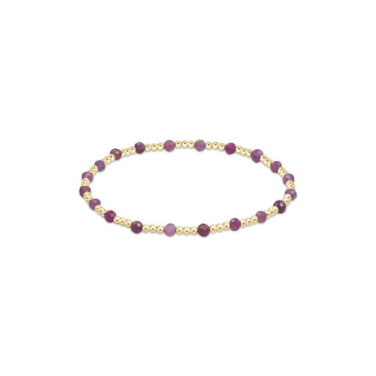 Gemstone Gold Sincerity Pattern 3mm Bead Bracelet