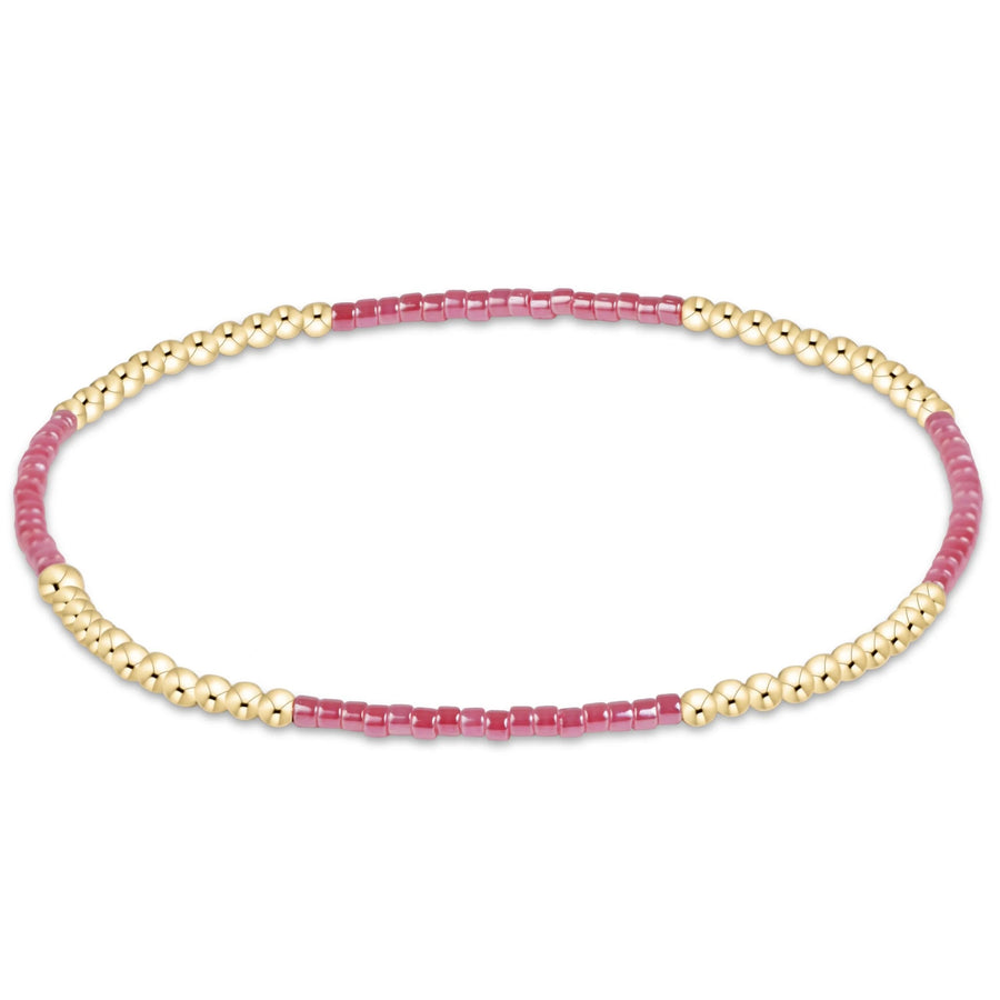 eNewton Hope Blissful Bracelet in Pink Champagne featuring rosy-pink 2mm seed beads and alternating sections of 14kt gold-filled beads.