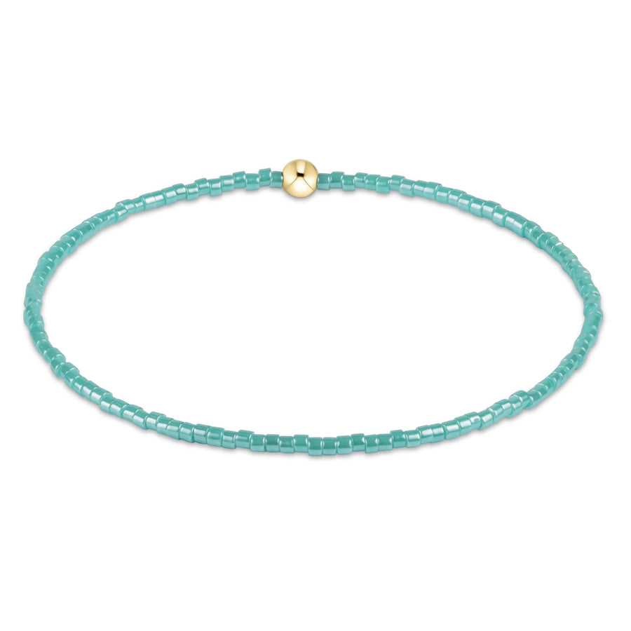 sea glass green beaded hope classic bracelet with gold accent bead by enewton