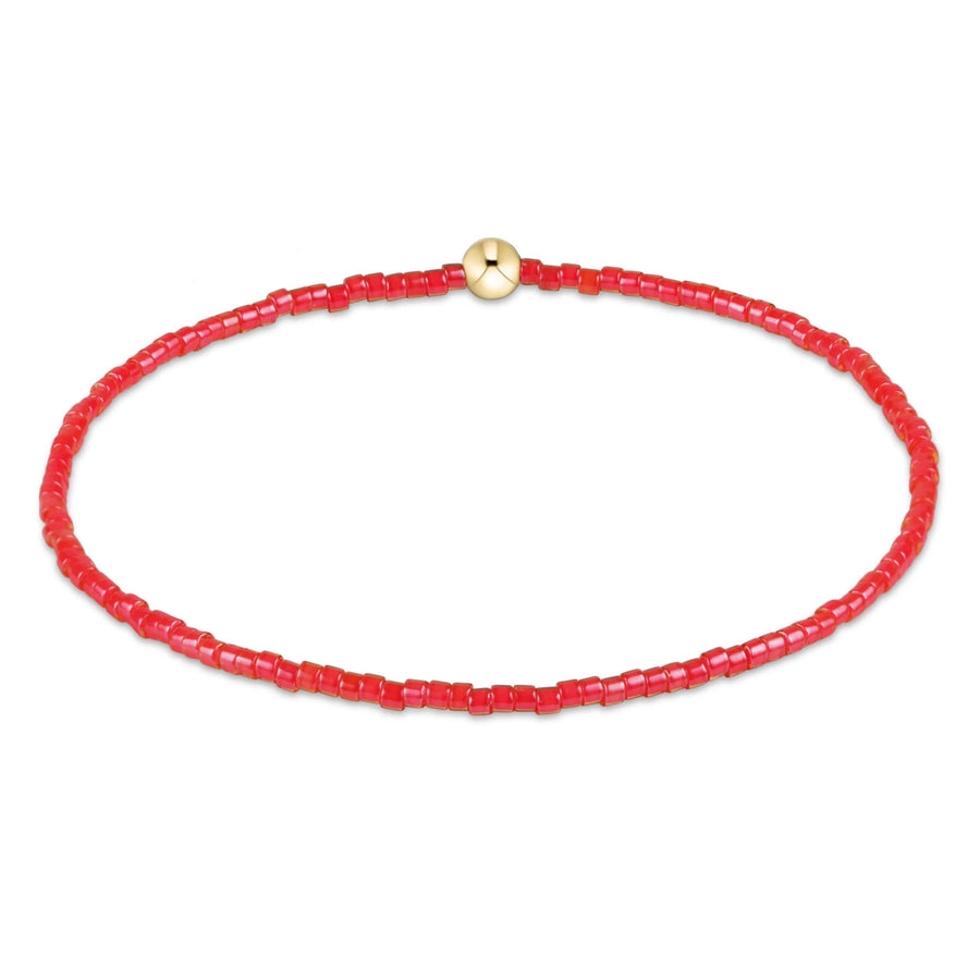 sherbert coral beaded hope classic bracelet with gold accent bead by enewton