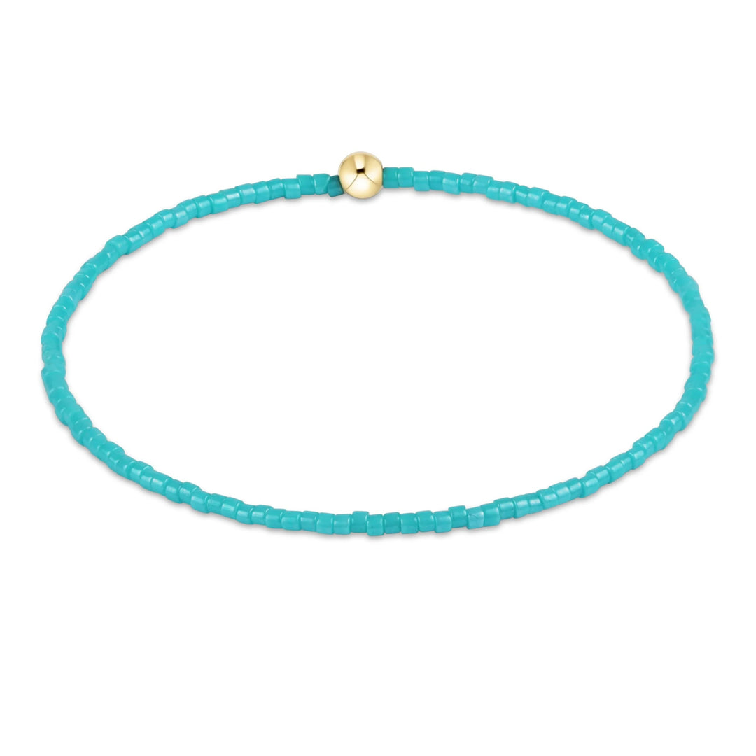turquoise beaded hope classic bracelet with gold accent bead by enewton