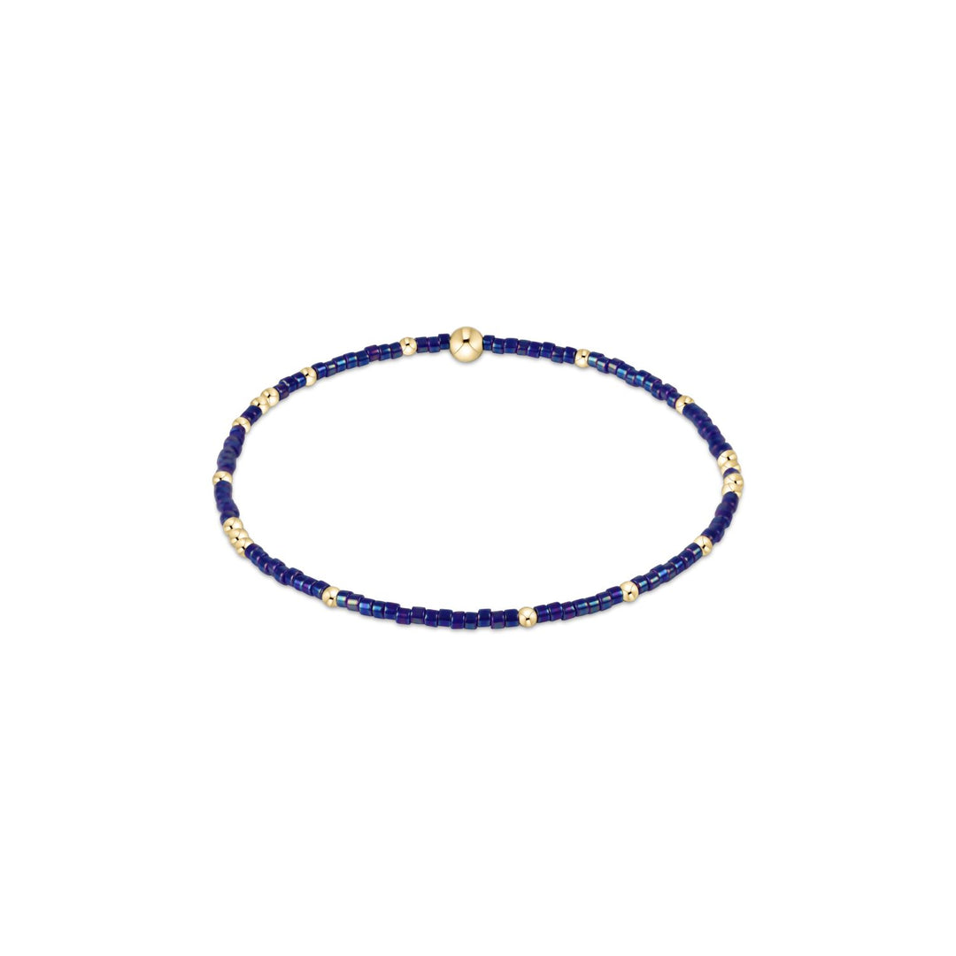 enewton Hope Unwritten Blue Metallic Bead Bracelet with Gold Accent Bead