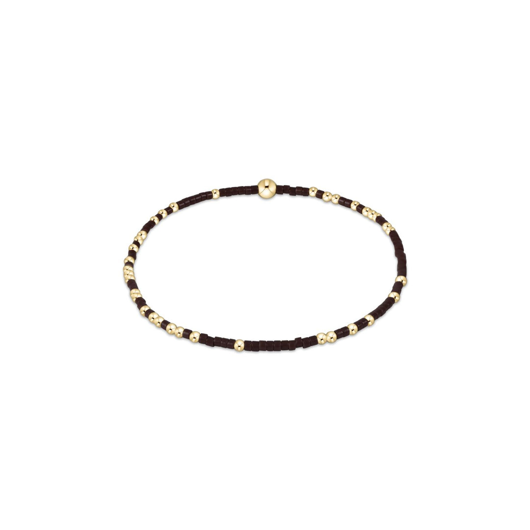 enewton Hope Unwritten Bracelet in Chocolate with Gold Beads