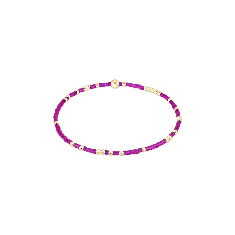 enewton Hope Unwritten Bracelet in Fuchsia with Gold Beads