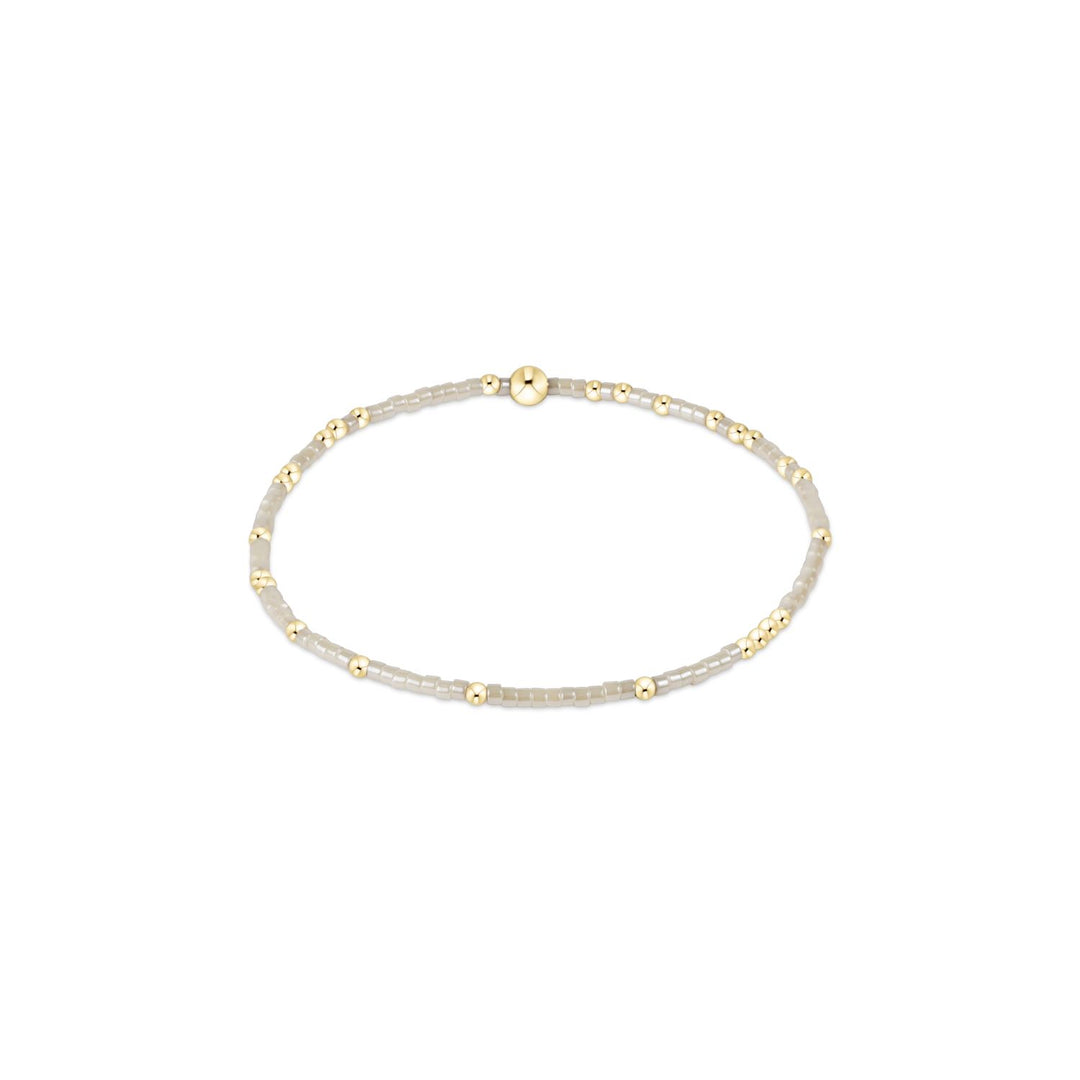 enewton Hope Unwritten Bracelet in Milkshake – neutral white and gold beaded bracelet