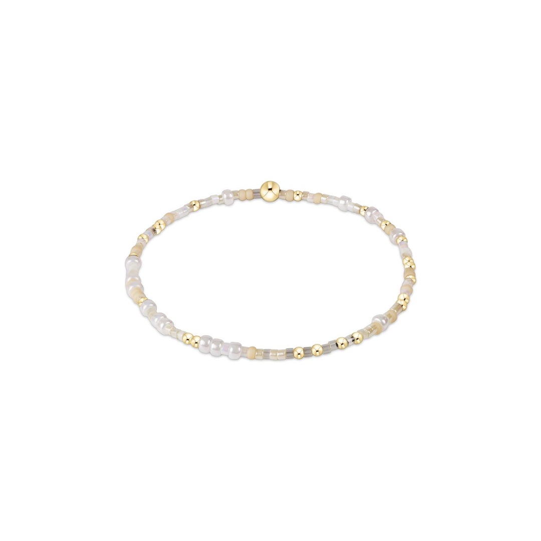 enewton Hope Unwritten Bracelet in Oh Snow You Didn’t – white and gold beads