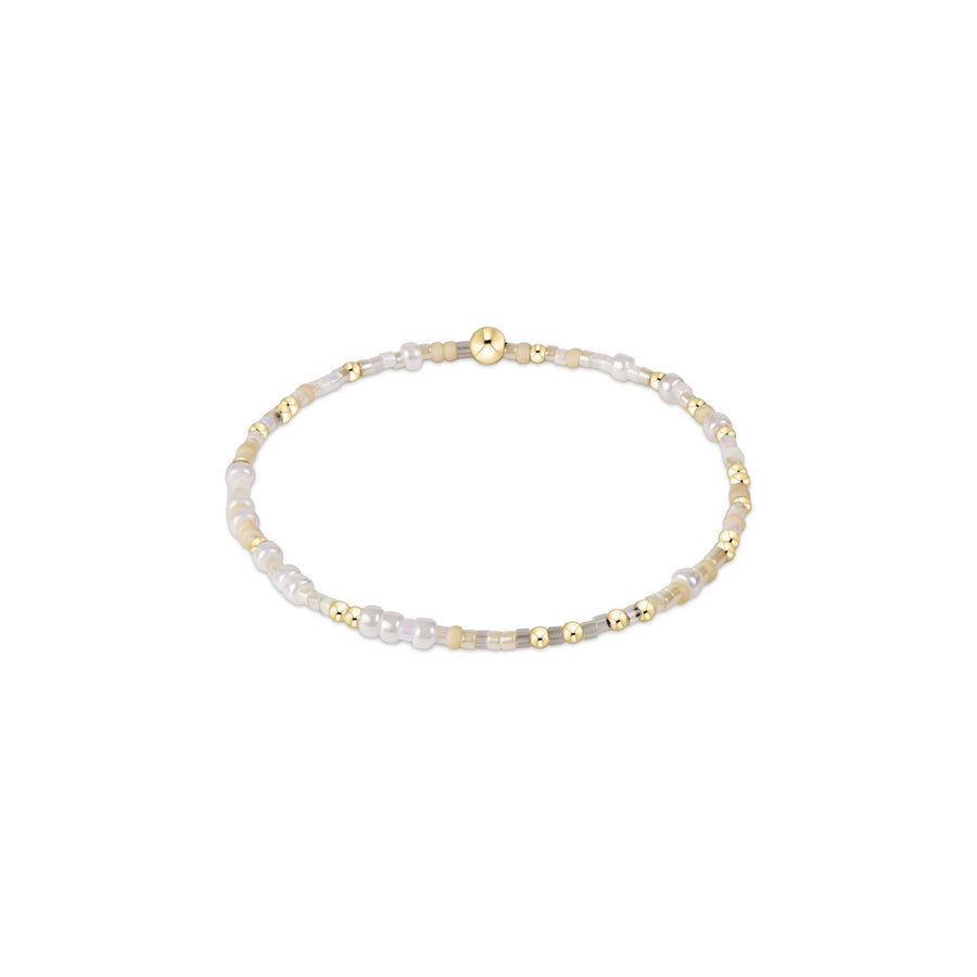 enewton Hope Unwritten Bracelet in Oh Snow You Didn’t – white and gold beads