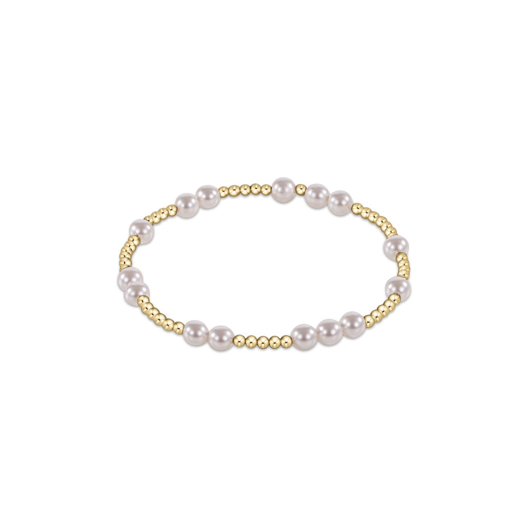 Hope Unwritten 5mm Bead Bracelet - Pearl