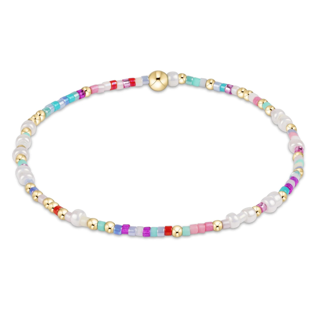 multicolor beaded hope unwritten bracelet party foul with gold accents by enewton