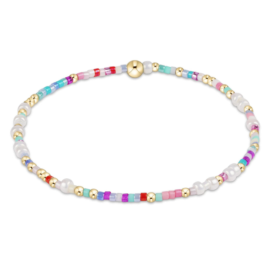 multicolor beaded hope unwritten bracelet party foul with gold accents by enewton