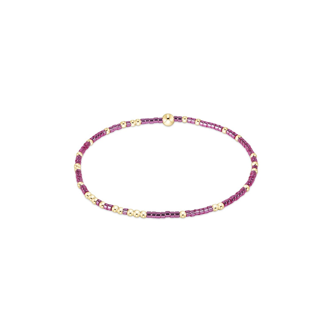 enewton Hope Unwritten Bracelet in Pink Metallic – magenta and gold beaded bracelet