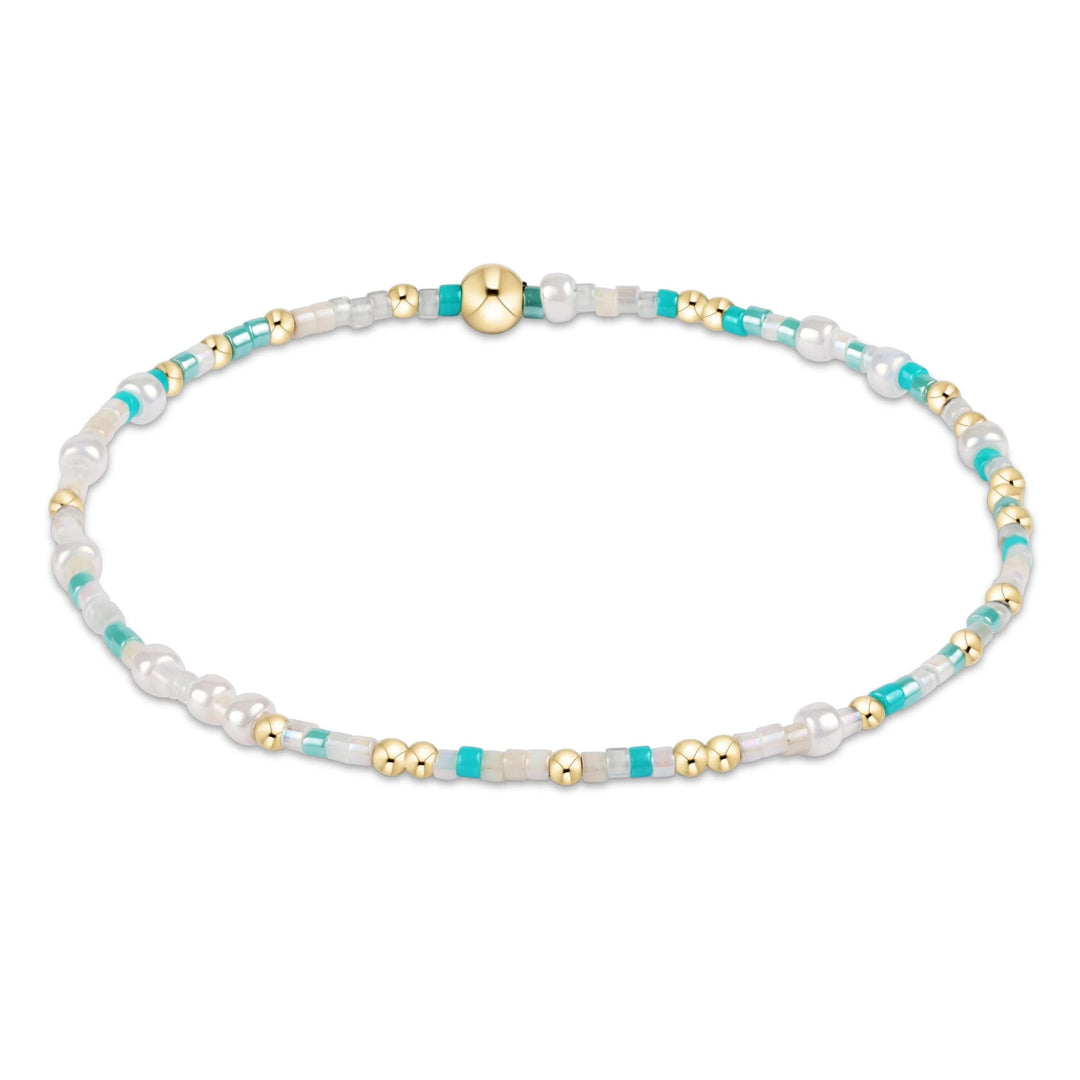 colorful turquoise and gold beaded hope unwritten bracelet by enewton
