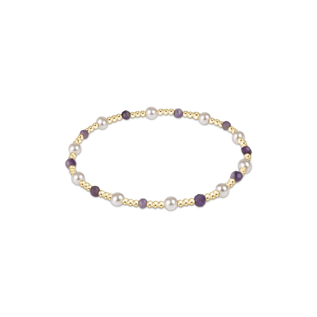 enewton Pearl Sincerity Pattern bracelet with amethyst and gold beads