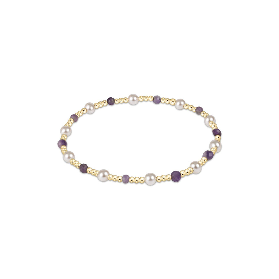 enewton Pearl Sincerity Pattern bracelet with amethyst and gold beads