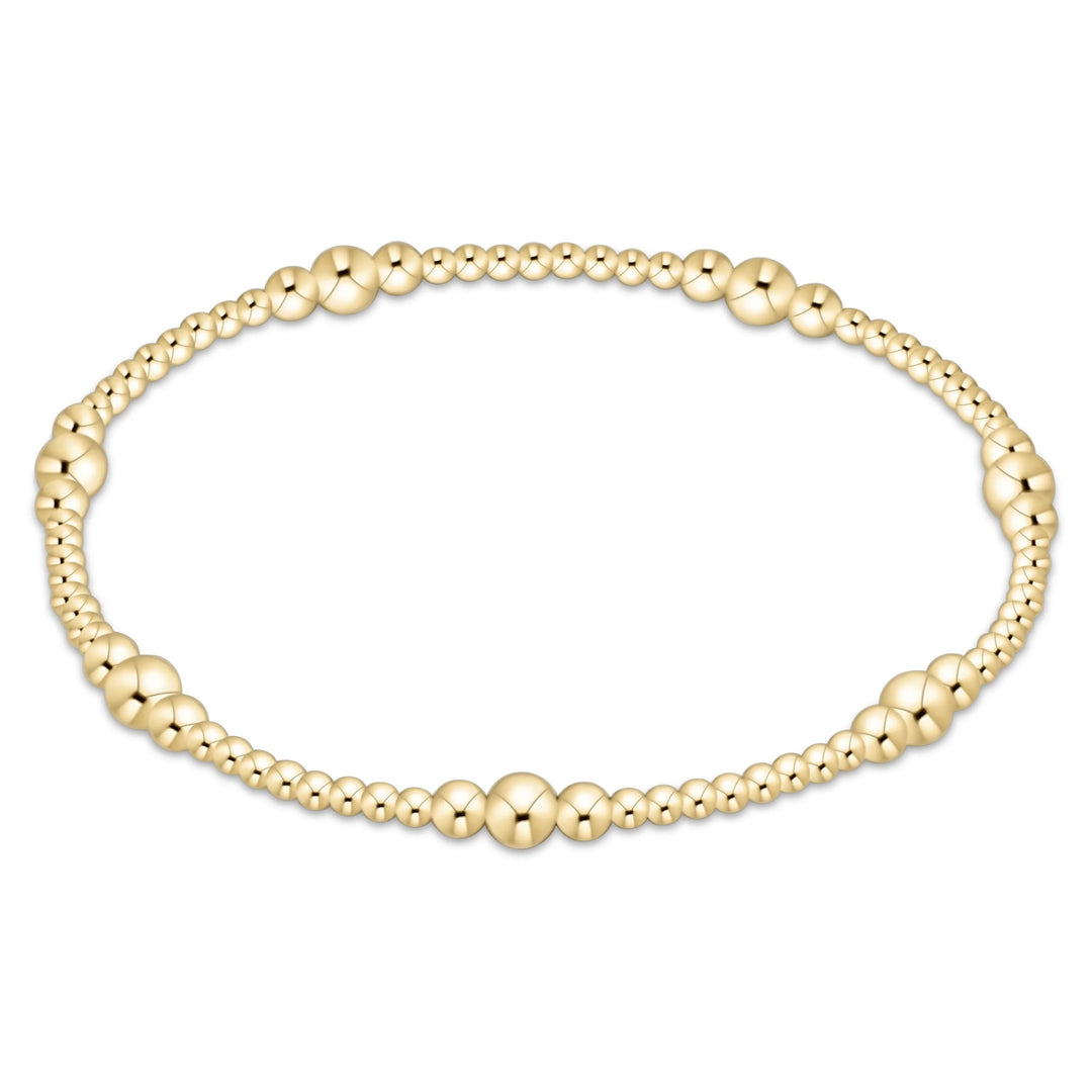 eNewton Purpose Gold 4mm Bracelet with polished 2mm and 4mm 14kt gold-filled beads