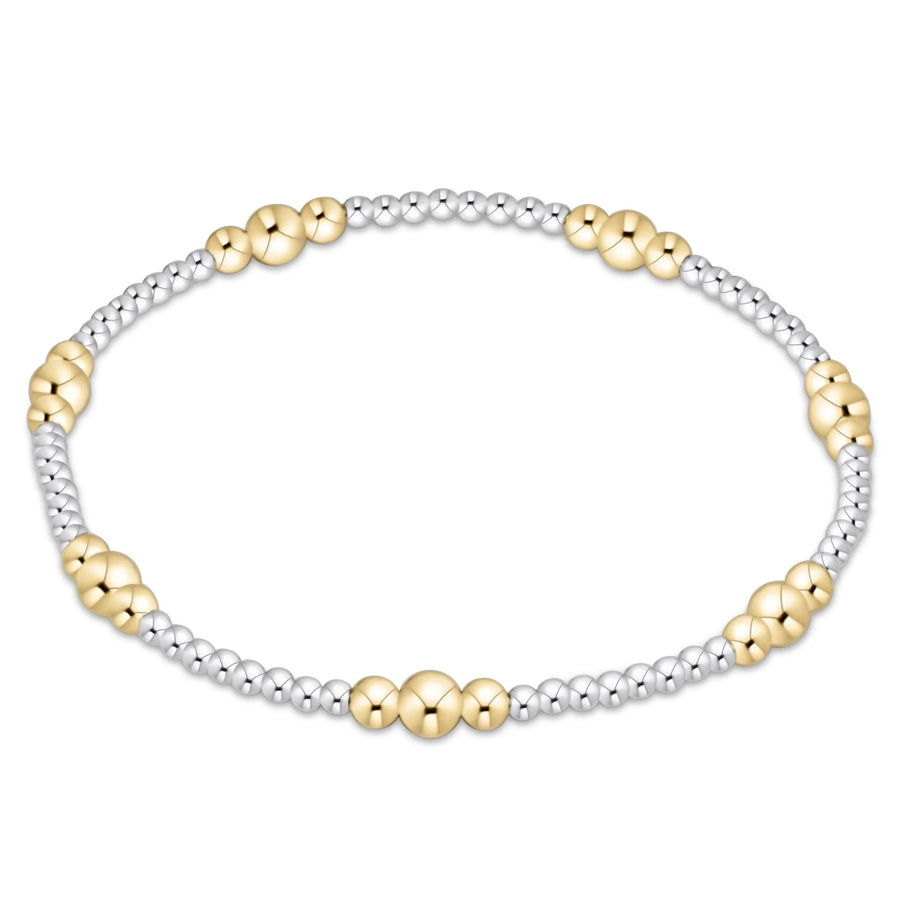 eNewton Purpose Mixed Metal 4mm Bracelet with 14kt gold-filled and sterling silver beads