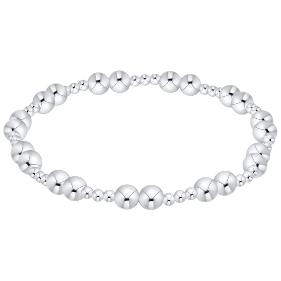 enewton sterling silver beaded bracelet with 2.5mm and 5mm beads on stretch cord