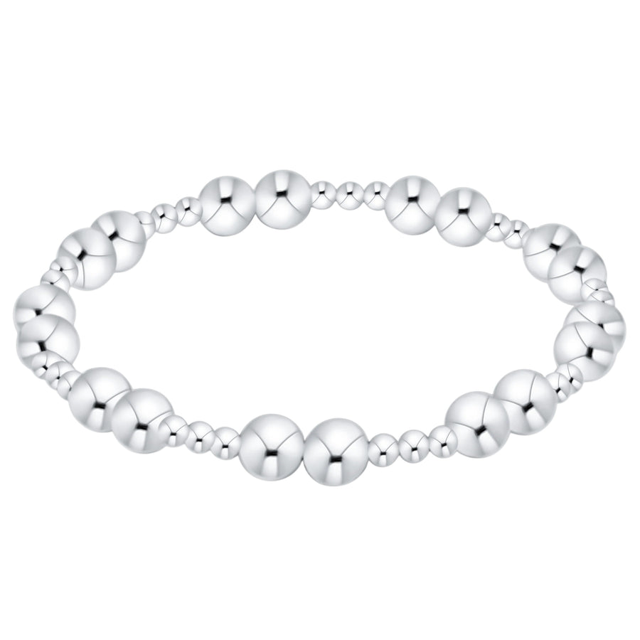 eNewton sterling silver bracelet with 3mm and 6mm beads