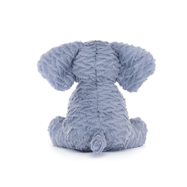A chunky and cheerful pal, Fuddlewuddle Elephant has ripples of soft, tufted fur in the dreamiest shade of periwinkle blue.

Back view