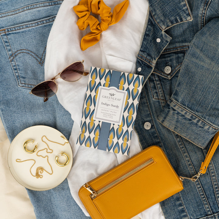 Large Sachets | Indigo Suede