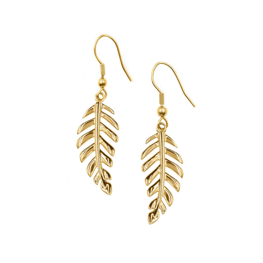 Goddess Laurel Leaf Drop Earrings