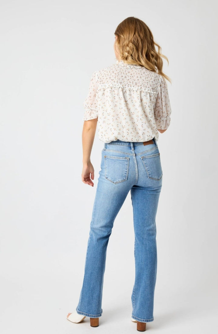 Caroline Mid Rise Vintage Wash Bootcut