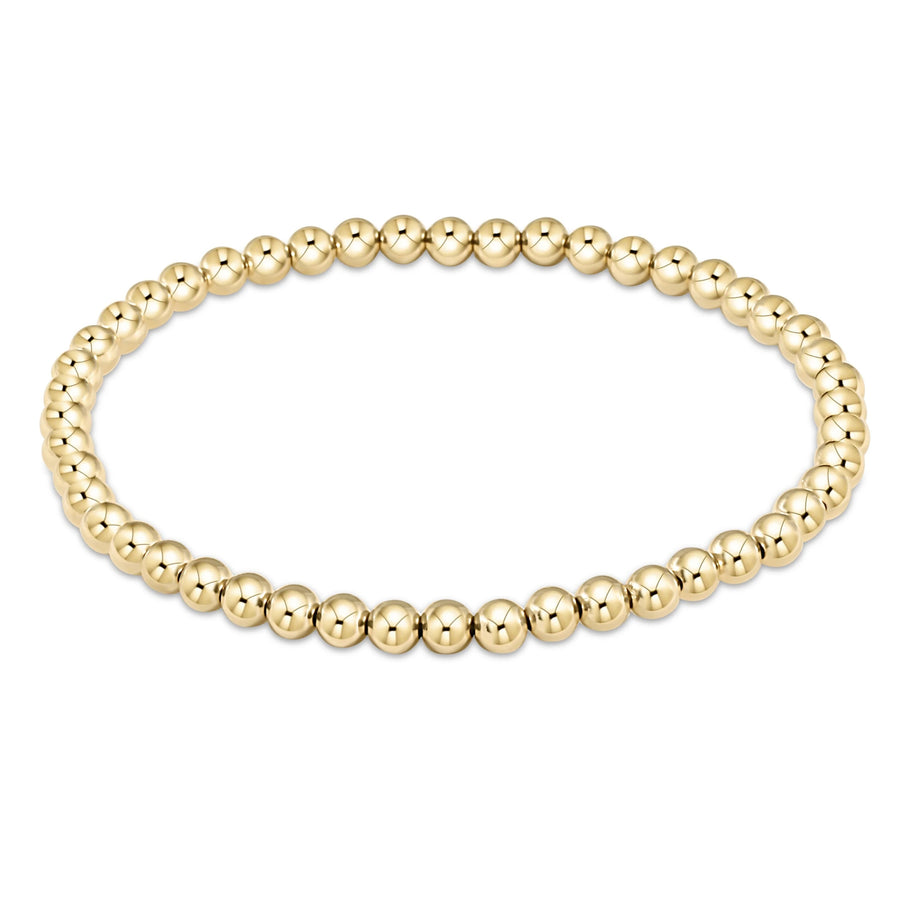 eNewton Classic Gold 4mm Bracelet with polished 14kt gold-filled beads