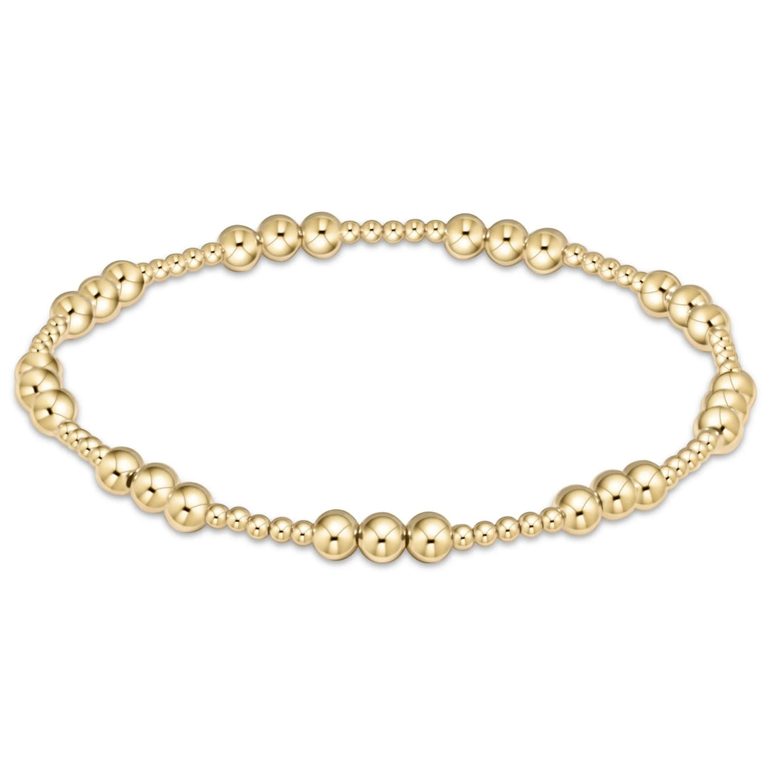 eNewton Joy Gold 4mm Bracelet with polished 2mm and 4mm 14kt gold-filled beads