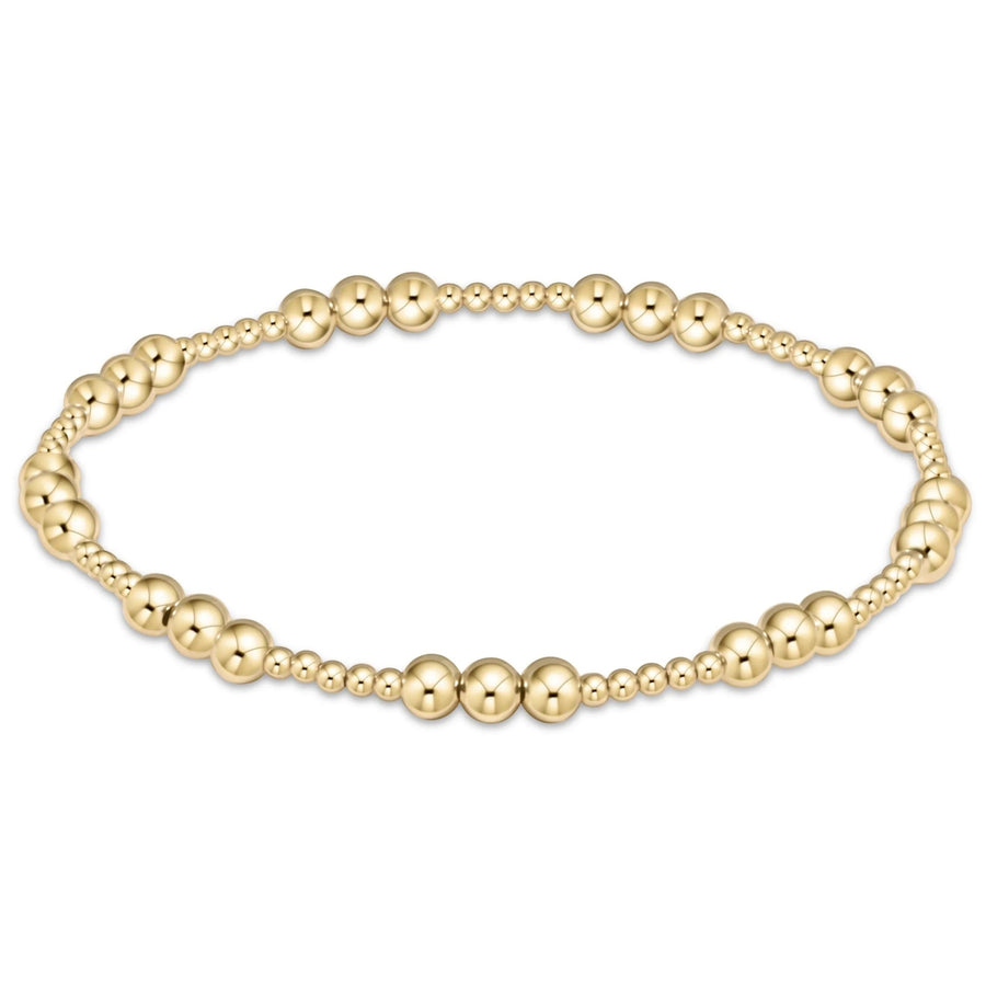 eNewton Joy Gold 4mm Bracelet with polished 2mm and 4mm 14kt gold-filled beads