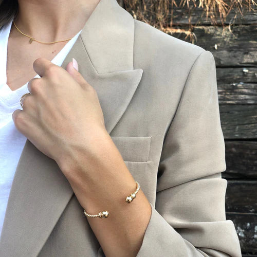 Classic Gold Bead Cuff