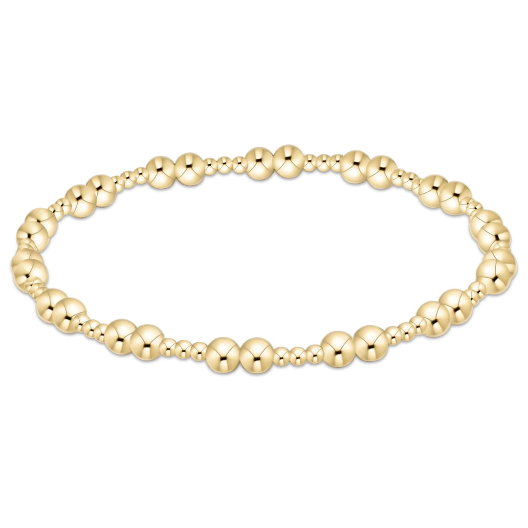 eNewton Together Gold 4mm Bracelet with polished 2mm and 4mm 14kt gold-filled beads