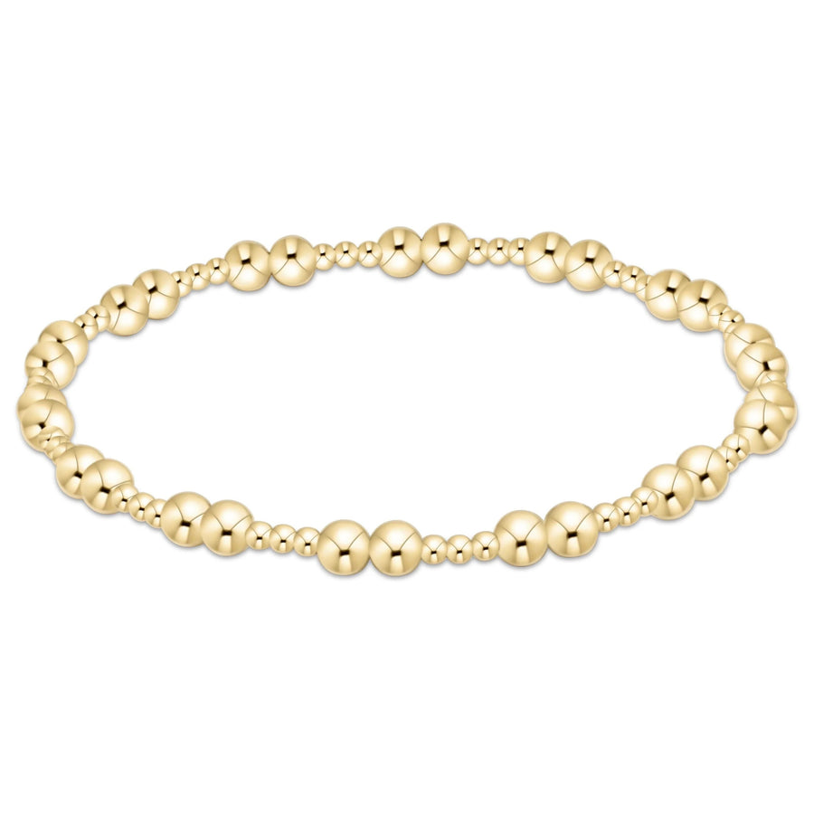 eNewton Together Gold 4mm Bracelet with polished 2mm and 4mm 14kt gold-filled beads