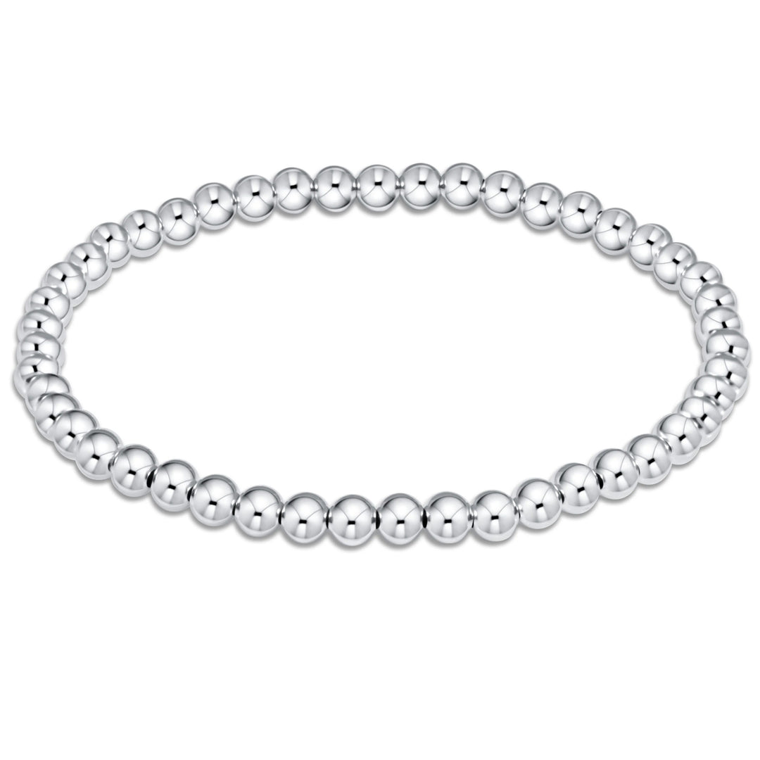 eNewton Classic Sterling 4mm Bracelet with polished sterling silver beads