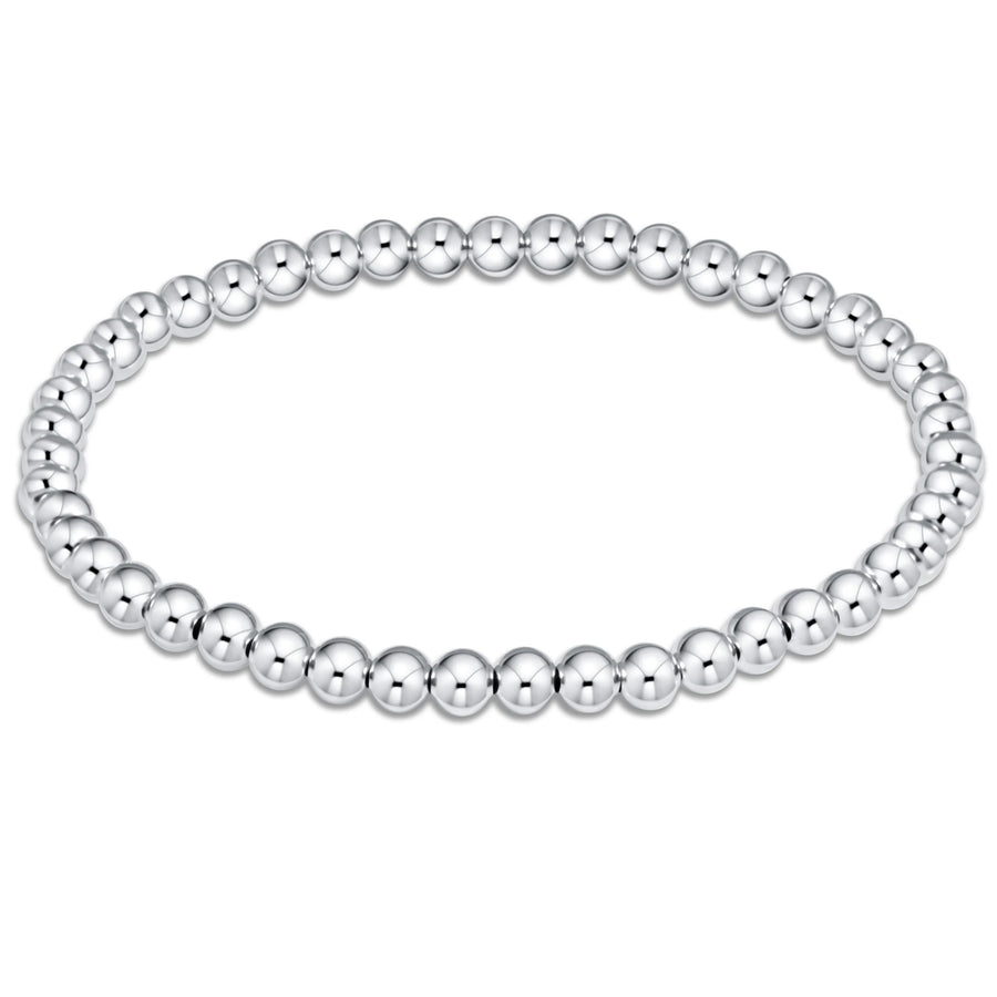 eNewton Classic Sterling 4mm Bracelet with polished sterling silver beads