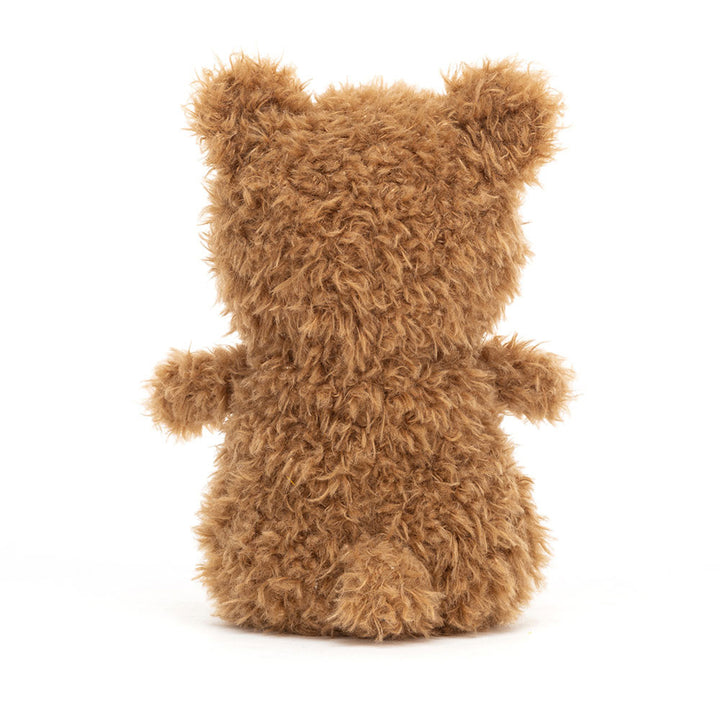 Brown teddy bear plush toy on a white background