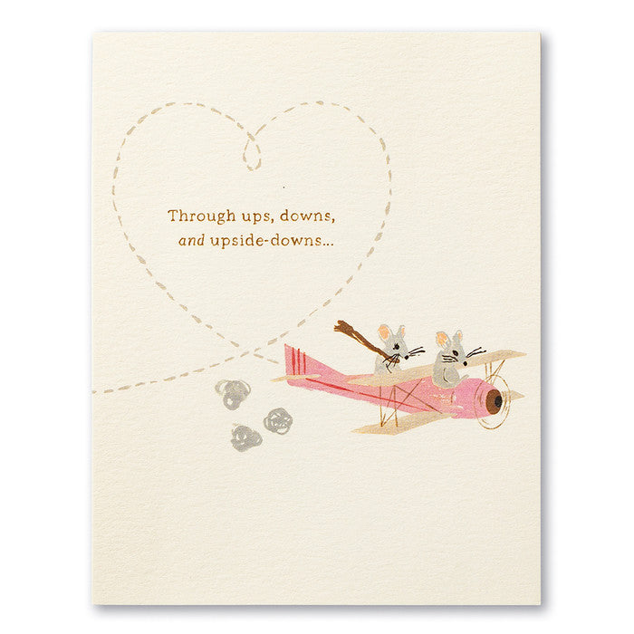 Through ups, downs, and upside-downs… Anniversary Card