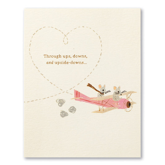 Through ups, downs, and upside-downs… Anniversary Card
