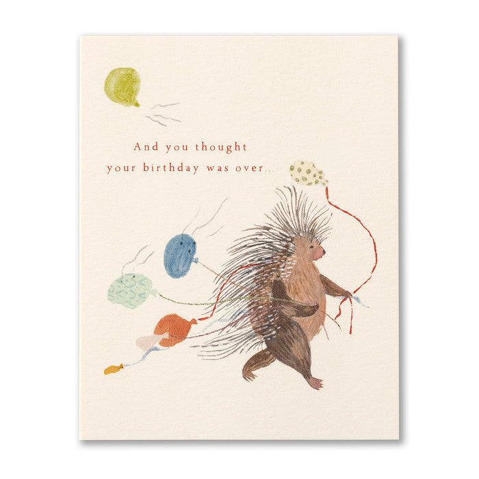 And you thought your birthday was over... Belated Birthday Card