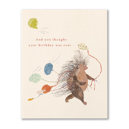 And you thought your birthday was over... Belated Birthday Card