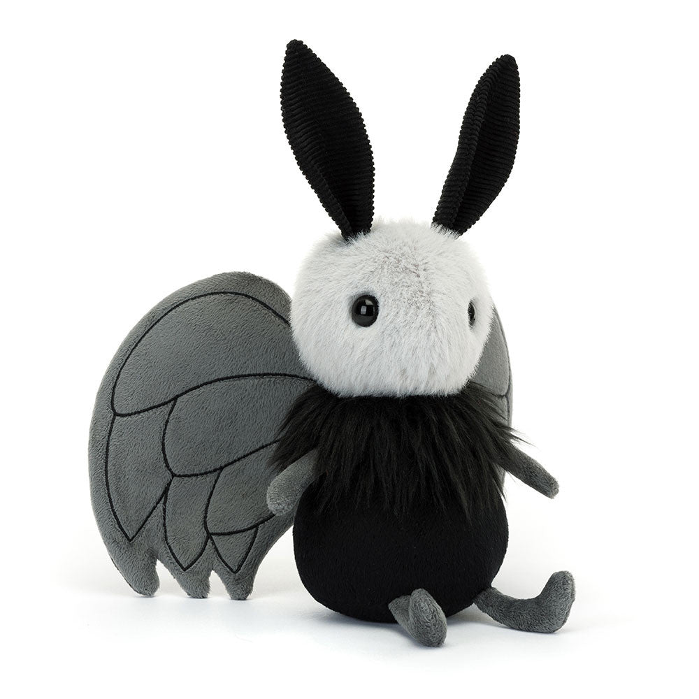 miff mothman plush soft black gray stuffed animal whimsical