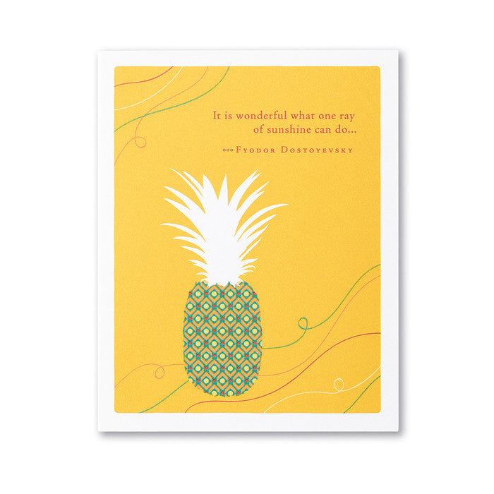 "It is wonderful what one ray of sunshine can do..." —Fyodor Dostoyevsky Thank You Card