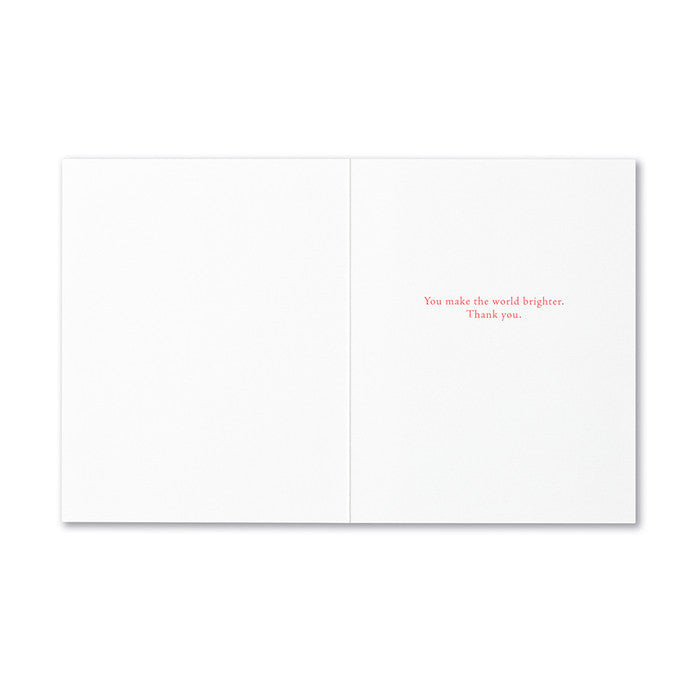 "It is wonderful what one ray of sunshine can do..." —Fyodor Dostoyevsky Thank You Card