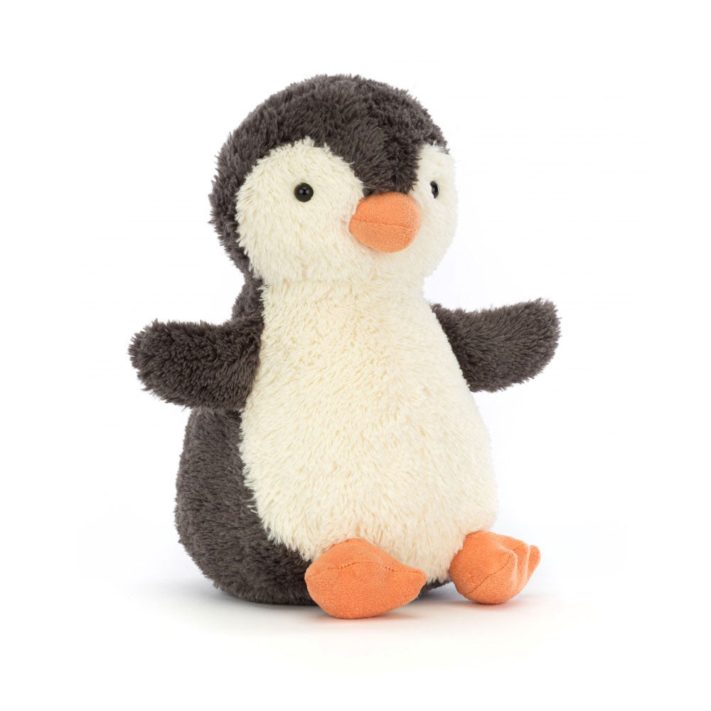 “Jellycat Peanut Penguin plush toy with soft grey and cream fur” Medium