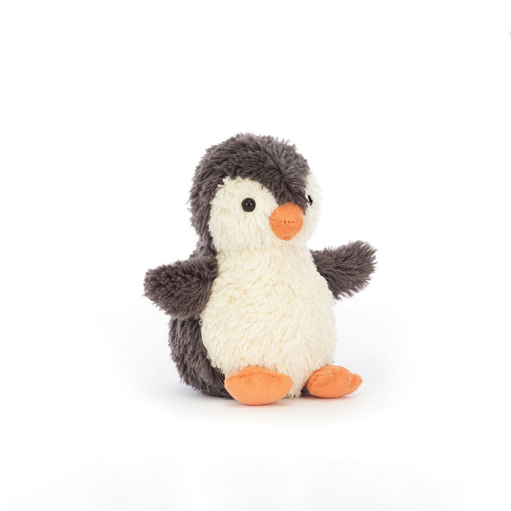 “Jellycat Peanut Penguin plush toy with soft grey and cream fur” Small