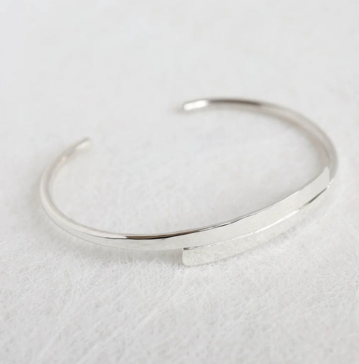 Hammered Double Bar Cuff