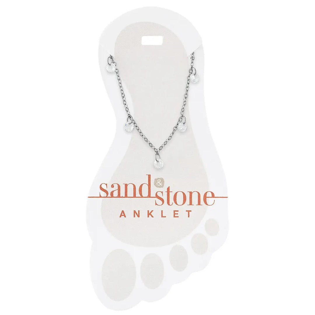 Ball & Cz Dangle Anklet