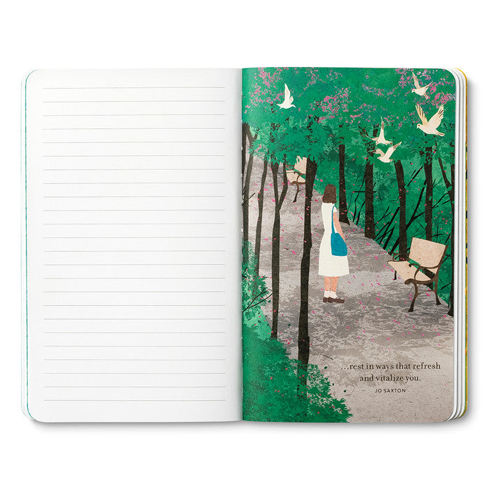 “Sometimes the most important thing in a whole day is the rest we take between two deep breaths...” —Etty Hillesum Softcover Journal