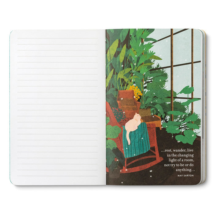 “Sometimes the most important thing in a whole day is the rest we take between two deep breaths...” —Etty Hillesum Softcover Journal