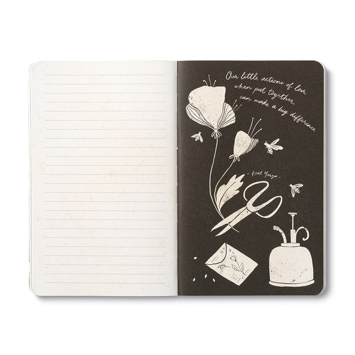 “The heart that gives, gathers.” —Marianne Moore Softcover Journal